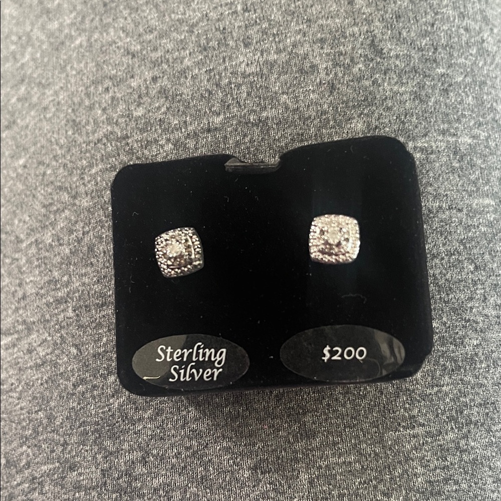 Elegant Sterling Silver Stud Earrings